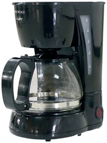 SOGO Human Technology CAF-SS-5655 Kaffeemaschine Schwarz Fassungsvermögen Tassen=4 Glaskanne, Warmh SOGO Human Technology CAF-SS-5655 Kaffeemaschine Schwarz Fassungsvermögen Tassen=4 Glaskanne, Warmh von SOGO Human Technology