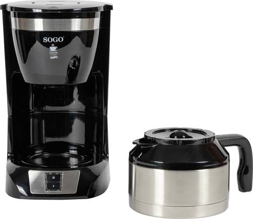 SOGO Human Technology Drip Inox 10 Kaffeemaschine Schwarz Fassungsvermögen Tassen=10 Glaskanne, War von SOGO Human Technology