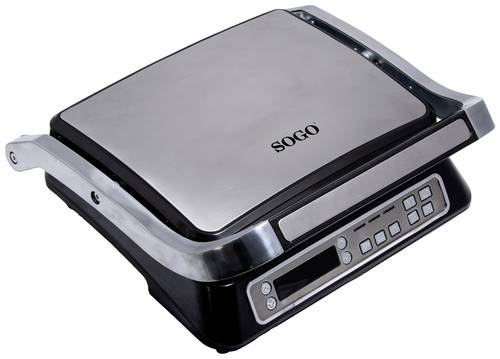 SOGO Human Technology Sandwichmaker Antihaftbeschichtung, Kontrollleuchte Schwarz, Edelstahl von SOGO Human Technology
