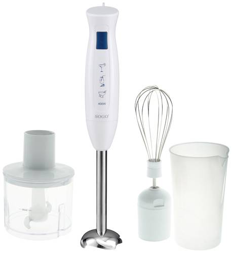 SOGO Human Technology Stabmixer 400W mit Messbecher, mit Zerkleinereraufsatz, Schneebesenaufsatz Wei SOGO Human Technology Stabmixer 400W mit Messbecher, mit Zerkleinereraufsatz, Schneebesenaufsatz Wei von SOGO Human Technology