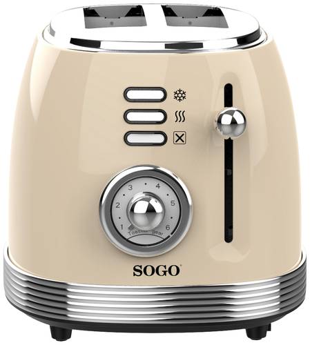 SOGO Human Technology Toaster Kontrollleuchte, Toastfunktion Beige, Metallic von SOGO Human Technology