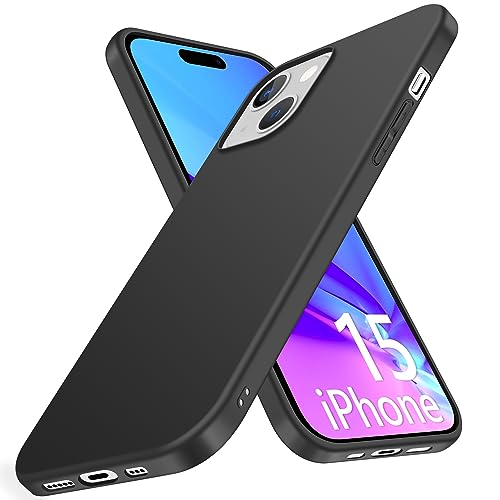 SOGUDE Hülle für iPhone 15 6.1 Zoll Handyhülle, Slim TPU Silikon Kratzfest Stoßfest Schutzhülle Case Kompatibel mit iPhone 15 - Schwarz von SOGUDE