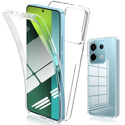 SOGUDE Schutzhülle für Xiaomi Redmi Note 13 Pro 5G / Poco X6 5G (nicht für Redmi Note 13 Pro 4G), transparent, Silikon, TPU, Rundumschutz, 360 Grad Full Body von SOGUDE