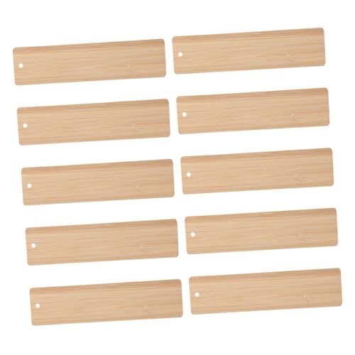 SOIMISS 10 Stück Bambus Lesezeichen Lesezeichen Dunkel Blanko Zum Basteln Gravieren DIY Buchseitenmarker Groß Dünn Gravur Einfarbig Lesezeichen DIY Lesezeichen Unvollendetes von SOIMISS