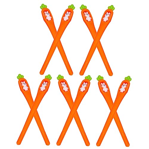 SOIMISS 10 Stück Kaninchen Karottenstifte Kleine Gel Tintenstifte Klassenstifte Für Studenten Süße Stifte Gelstifte Für Studenten Cartoon Karottenstifte Häschen Karottenstifte von SOIMISS