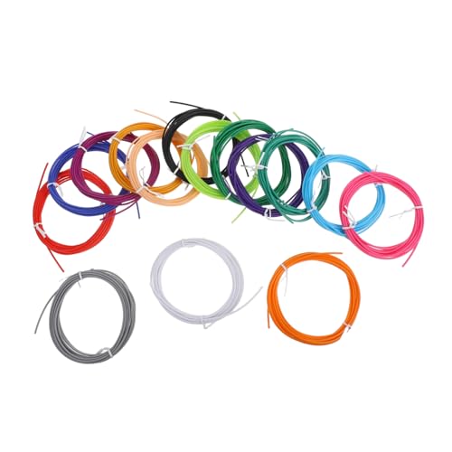 SOIMISS 15 Rollen Stift Verbrauchsmaterial 3D Druckkabel Flexibles Filament 3D Stift Filament Nachfüllungen 3D Druckerzubehör 3D Druckerteile Stift Nachfüllungen 3D Druckermaterial von SOIMISS