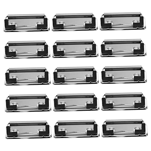 SOIMISS 15 Stück Tragbarer Metallclip -Set Klemmbrettklammern schwarz Klemmbrett-Clip montieren bastelset büroklammern Clip-Board-Clips Klemmbinder-Ordner vernickelt Silver SOIMISS 15 Stück Tragbarer Metallclip -Set Klemmbrettklammern schwarz Klemmbrett-Clip montieren bastelset büroklammern Clip-Board-Clips Klemmbinder-Ordner vernickelt Silver von SOIMISS