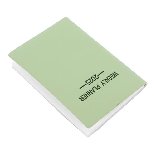 SOIMISS 2025 Taschen-Wochenplaner Taschenplaner Abdeckung Schule Geldbeutel wöchentlich notizbuch kalender Mini-Monatsplaner Taschenkalender Zeitplaner xingtingyu Pu Light Green von SOIMISS