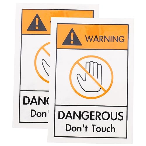 SOIMISS 2Stücke Sicherheitswarnschild Aufkleber Bitte Nicht Berühren Selbstklebende Vinyl Wandaufkleber Für Sicherheitsanwendungen Für Innen Außenbereiche von SOIMISS