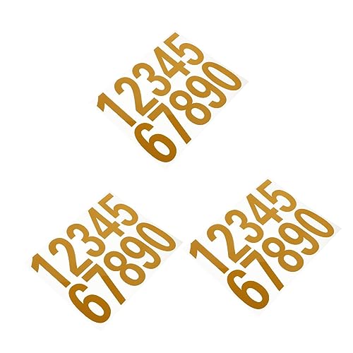 SOIMISS 3 Sets Digitale Reflektierende Aufkleber Für Den Außenbereich Aufklebernummern Reflektoren Hausnummern Kleine Vinyl Hausnummernaufkleber Für Autos Für Fenster Adressen von SOIMISS