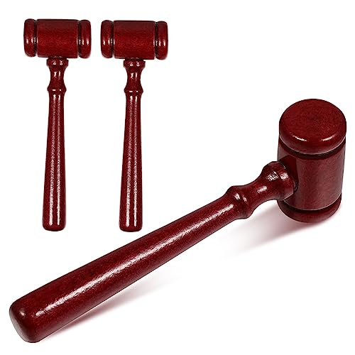 SOIMISS 3 Stück Richterhammer holzspielzeug hammer holzspielsachen Rollenspielzeug geschicklichkeit Hammerkostüm Hammer Mini- Holzhämmer hölzerne Hammerstütze von SOIMISS