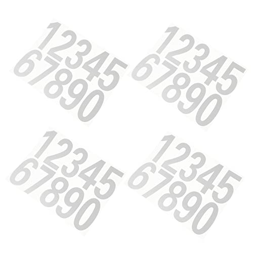 SOIMISS 4 Sets Digitale Reflektierende Aufkleber Auto Briefkastennummernaufkleber Außenadressnummern Für Hausstraße Hausnummer Farbiger Briefkasten Nummeriertes Außenvinyl The Pet von SOIMISS