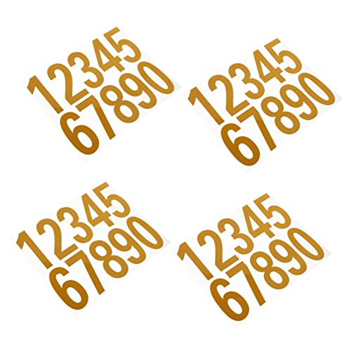 SOIMISS 4 Sets Digitale Reflektierende Aufkleber Farbige Reflektierende Briefkastennummernaufkleber Für Namensnummern Briefkastenaufkleber Nummerierte Nummer Außenadressenaufkleber von SOIMISS