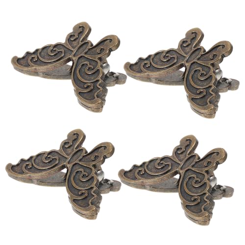 SOIMISS 4 Stück Schmetterlingsclip Farbig Praktisch Binderclip Clips Schreibtisch Schmetterling-tagebuch-clip Name Groß Gold Multipack Bunt Büroklammern Tagebuchclip Weiß Zinklegierung von SOIMISS