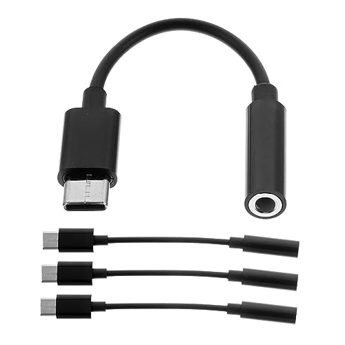 SOIMISS 4 Stück Typec -Audioadapterkabel Kopfhöreranschlussadapter Typ-C-Kopfhörer USB Ohr Headset-Klinkenadapter Kopfhörer-Konverter Kopfhörerkonverter ABS-Schale Black SOIMISS 4 Stück Typec -Audioadapterkabel Kopfhöreranschlussadapter Typ-C-Kopfhörer USB Ohr Headset-Klinkenadapter Kopfhörer-Konverter Kopfhörerkonverter ABS-Schale Black von SOIMISS