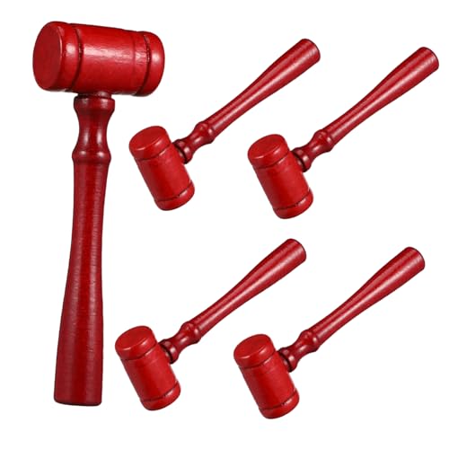 SOIMISS 5 Stück Richterhammer Auktionator Hammer Hammer Stütze Kinderhammer Richter Hammer und Block Urteilshammer Party slico girsch Hammerspielzeug für Kleinkinder Holzhammer Hölzern rot SOIMISS 5 Stück Richterhammer Auktionator Hammer Hammer Stütze Kinderhammer Richter Hammer und Block Urteilshammer Party slico girsch Hammerspielzeug für Kleinkinder Holzhammer Hölzern rot von SOIMISS