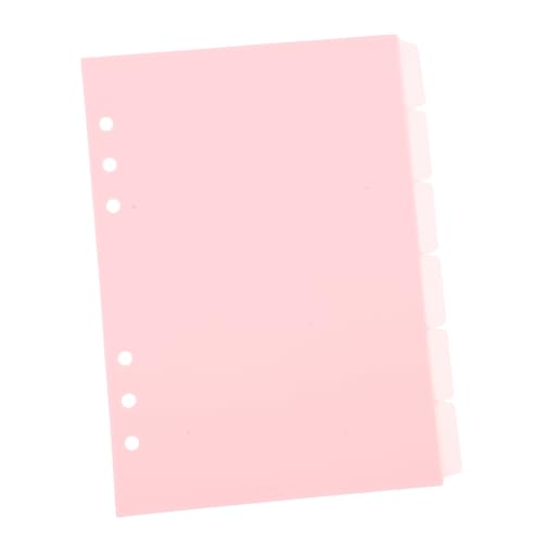 SOIMISS 6 Stück Teilen von Seite Lünette Notizbuch Binder rosa Trennwände Binder Notebook Junior trennstreifen für ordner ordnerregister Pink -Trenner für Bindemittel Ordnertrenner rosa pp von SOIMISS