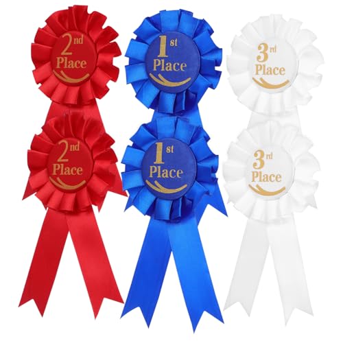 SOIMISS 6 Teiliges Girlanden Set Sportabzeichen Ausgefallener Erster Platz Teilnehmergeschenk Rosette Wettbewerb Goldpreis Kranz Bürobedarf Band SOIMISS 6 Teiliges Girlanden Set Sportabzeichen Ausgefallener Erster Platz Teilnehmergeschenk Rosette Wettbewerb Goldpreis Kranz Bürobedarf Band von SOIMISS
