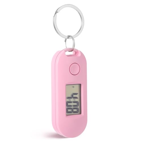 SOIMISS Elektronische Uhr in Bonbonfarbe rosa Digitaluhr Leise für Schlüsselanhänger ansehen kleine Schlüsselanhänger-Uhr Schlüsselanhänger digital ansehen Plastik von SOIMISS