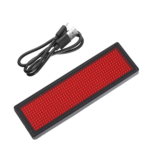 SOIMISS Geführter Elektronischer Bildschirm Geführtes Namensschild Led-digitalanzeige Digitales Zeichen Flexibler Led-bildschirm Hinterleuchtet Nachricht Leuchtendes Namensschild Pcv Rot von SOIMISS