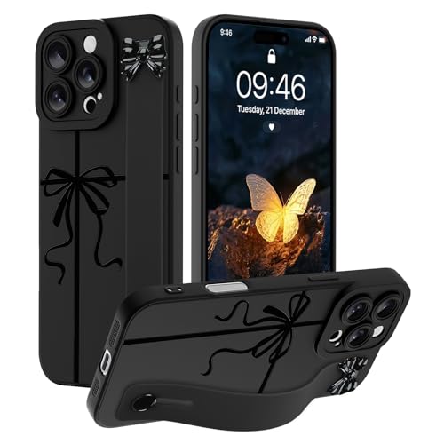 SOKAD Ribbon Bow Handyhülle für iPhone 16 Pro Max mit Handschlaufe, Kickstand, ästhetisches süßes Schleifen-Design mit Armband für Mädchen und Frauen, schlanke weiche Silikon-Kameraschutzhülle SOKAD Ribbon Bow Handyhülle für iPhone 16 Pro Max mit Handschlaufe, Kickstand, ästhetisches süßes Schleifen-Design mit Armband für Mädchen und Frauen, schlanke weiche Silikon-Kameraschutzhülle von SOKAD