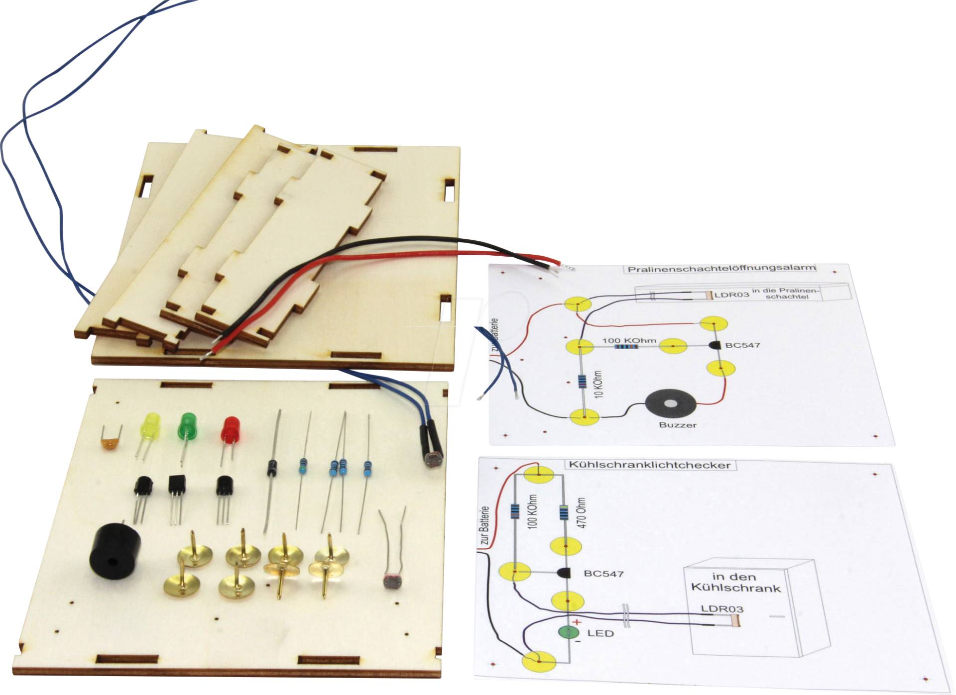 SOL-EXP 50600 - Elektronikbaukasten ''Pfiffiger Sensor-Reißzweckenschaltungen'' von SOL-EXPERT