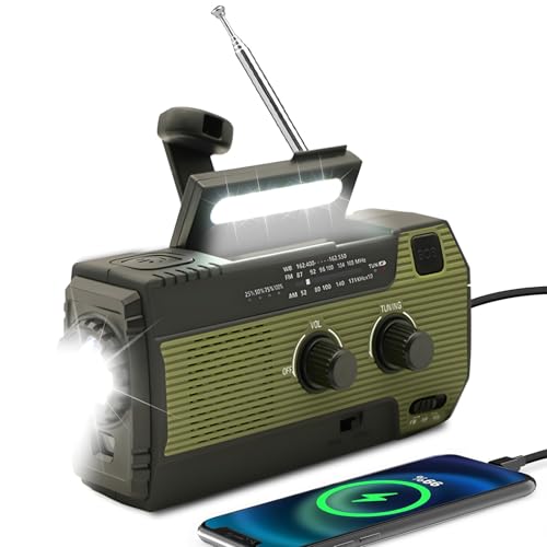 Notfall-Solar Radio,Solarbaby Selbstbetriebenes Kurbelradio mit LED-Taschenlampe, SOS-Alarm,AM/FM Wetter Wind Up Radio mit 4000mAh Akku für Notladung von Smartphone Notfall-Solar Radio,Solarbaby Selbstbetriebenes Kurbelradio mit LED-Taschenlampe, SOS-Alarm,AM/FM Wetter Wind Up Radio mit 4000mAh Akku für Notladung von Smartphone von SOLARBABY