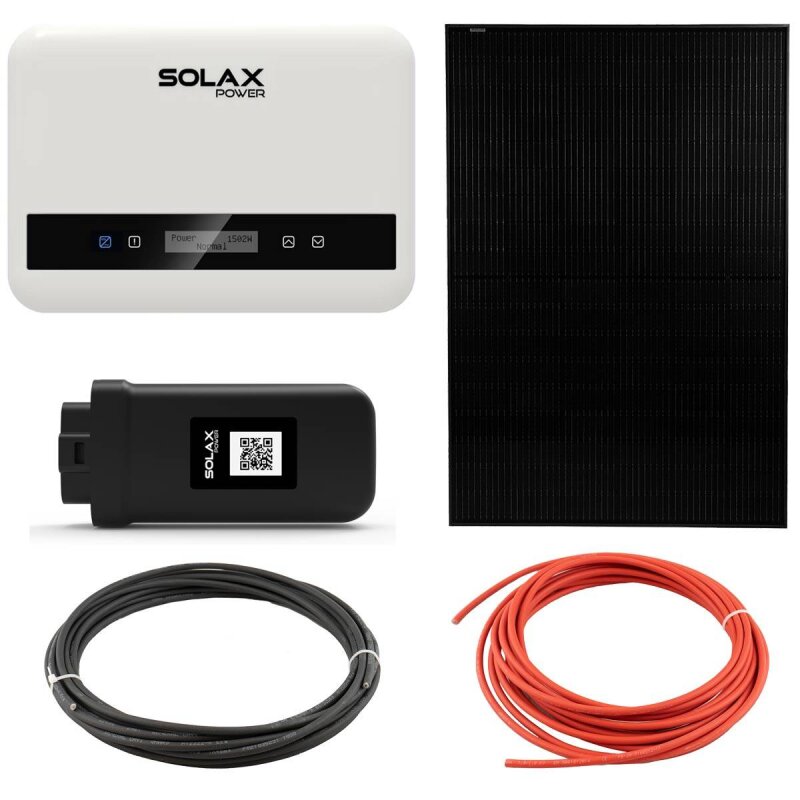 SolaX Balkonkraftwerk X1-Mini G4 800W mit Solarpanelen und WiFi mit 0% MwSt nach §12 Abs. 3 UstG SolaX Balkonkraftwerk X1-Mini G4 800W mit Solarpanelen und WiFi mit 0% MwSt nach §12 Abs. 3 UstG von SOLAX Power