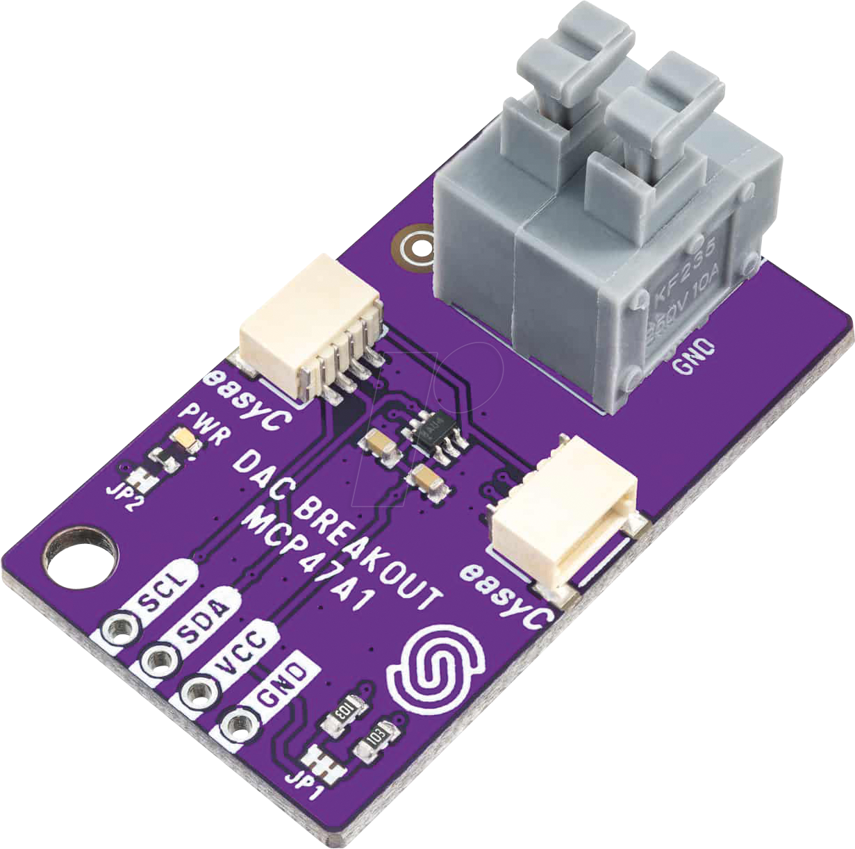 DEBO DAC 1CH - Entwicklerboards - DAC, 6-Bit, 1-Kanal, MCP47A1 von SOLDERED