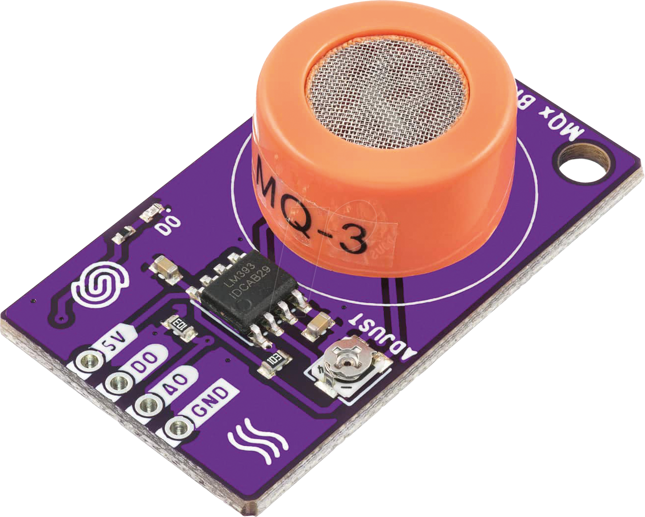 DEBO GAS4 MQ3 - Entwicklerboards - Gassensor, Alkohol (Ethanol), MQ-3 von SOLDERED