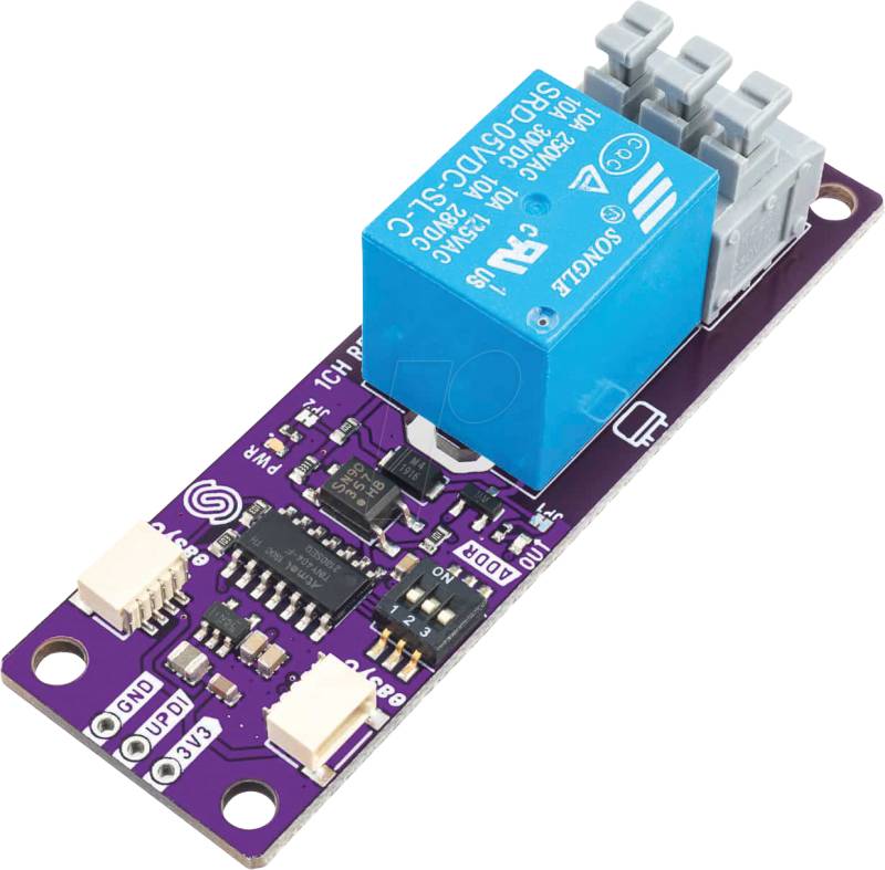 DEBO RELAY2 1CH - Entwicklerboards - Relais mit easyC, 1 Kanal, SRD-05VDC-SL-C von SOLDERED