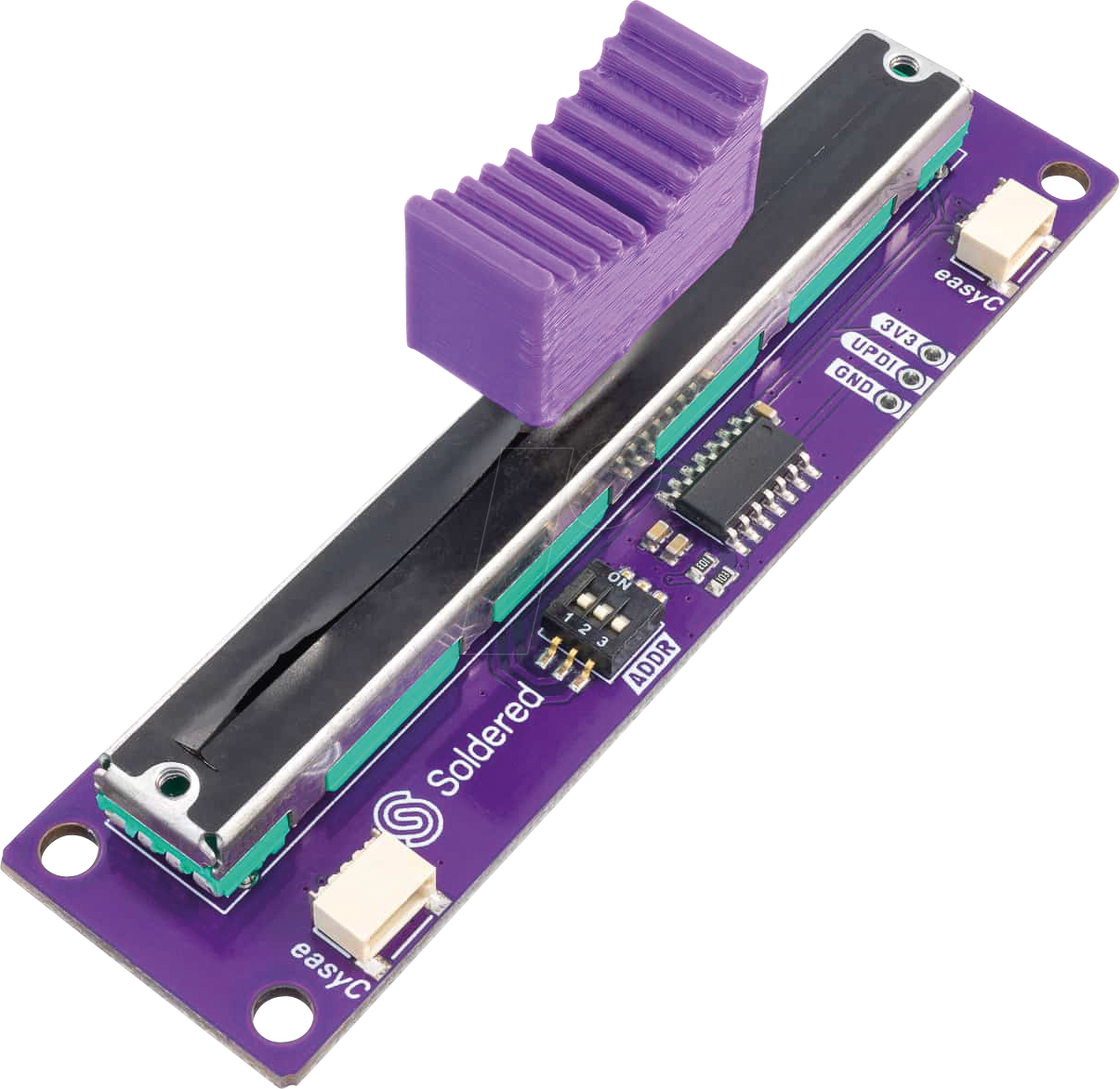 DEBO SLIDE POTI3 - Entwicklerboards - Schiebepotentiometer, 10k Ohm DEBO SLIDE POTI3 - Entwicklerboards - Schiebepotentiometer, 10k Ohm von SOLDERED