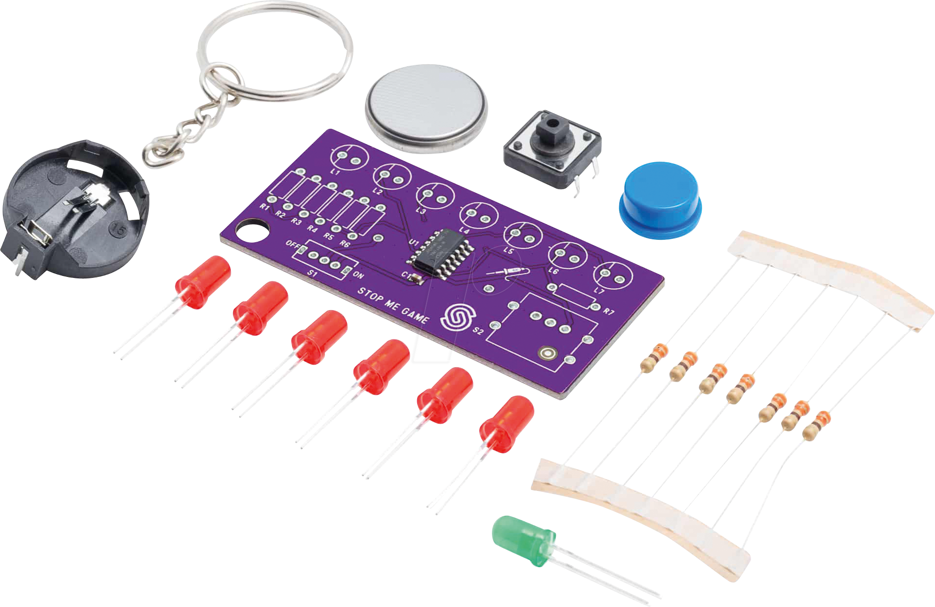 SK STOP ME - Lötbausatz: Stopp mich, Attiny404 von SOLDERED