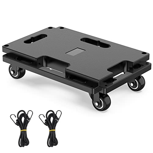 SOLEJAZZ Möbeltransportwagen koppelbar, 440 LBS Kapazität Klaviertransportwagen, robuster 4-Rad-Transportwagen zum Transportieren Schwerer Möbel, schwarz, 1 Packung, SOMFDBK-1P von SOLEJAZZ