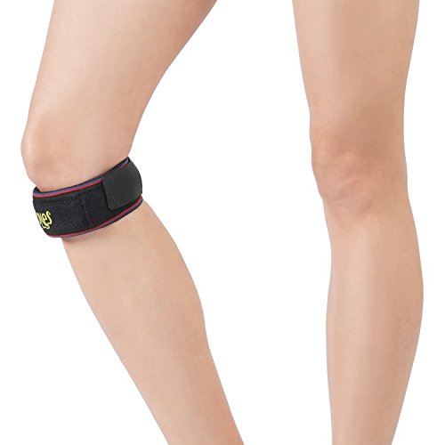 SOLES Patellasehne Gurt Einstellbare, atmungsaktiv Knie Band - Feuchtigkeitsbeständig Technologie - Knie Stützhalterung für Trainings, Innen- und Außenbereich Sport - Unisex, Einheitsgröße von SOLES