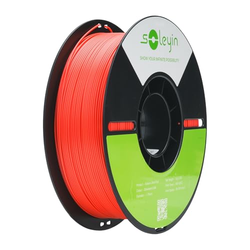 SOLEYIN Ultra PLA Filament 1.75mm Rose, 3D Drucker Filament 1kg Hochgeschwindigkeit 30-300mm/s Umweltfreundliche, für die meisten 3D-Drucker Creality Ender K1 K1C K2 plus (Erdbeer-creme) von SOLEYIN