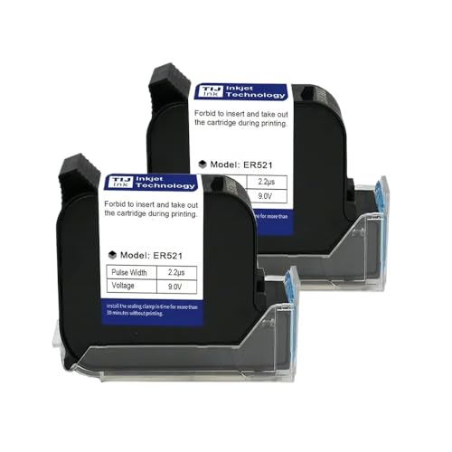 Eurannit ER520/521 12.7/25,4 mm Schnell trockener Lösungsmittelkartusche Kompatibel mit kompatible Online -Tintenstrahldrucker(3PCS 25.4mm) von SOLFOVUZ
