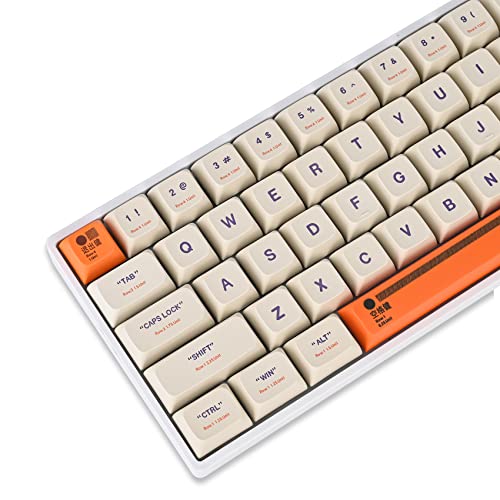 142-Tasten PBT-Tastenkappen Zweifarbige Injektion Keycaps Cover Set XDA-Profil mit 6,25 U Leertaste für mechanische Gaming-Tastatur von Cherry MX Switch"(Plastik) von SOLIDEE