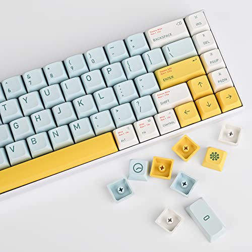 SOLIDEE 136 Tastenkappen Niedliche PBT Tastenkappen XDA Profil Tastenkappen 60 65 Prozent für Cherry Gateron MX Switches Mechanische Tastatur (Shallow Space) von SOLIDEE