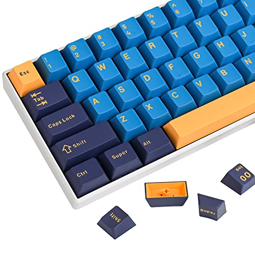 SOLIDEE Tastenkappen 60 Prozent 172 Tasten PBT Custom Gaming Keycaps Double Shot Cherry Profile für ANSI US-Layout 60% 65% 95% Mechanische Tastatur (Nautilus) von SOLIDEE