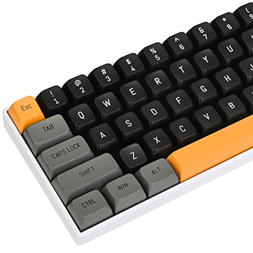 SOLIDEE Yellow 160-Key CSA Profil Tastaturen PBT Key Cap Set mit 7U Leertaste für US/ISO Layout 60% 65% TKL Mechanische Tastaturen von SOLIDEE