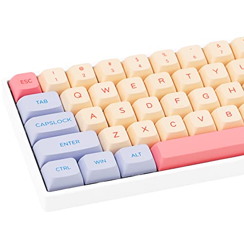 XDA PBT Tastenkappe, 133 Tasten Sublimation Custom Key Cap Set für Cherry MX/Kaihua Schalter Mechanische Gaming Tastatur(Marshmallow) von SOLIDEE