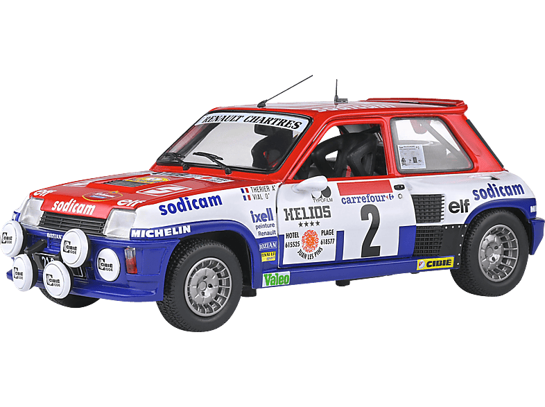 SOLIDO 1:18 Renault 5 Turbo rot #2 Spielzeugmodellauto Blau/Rot/Weiß von SOLIDO