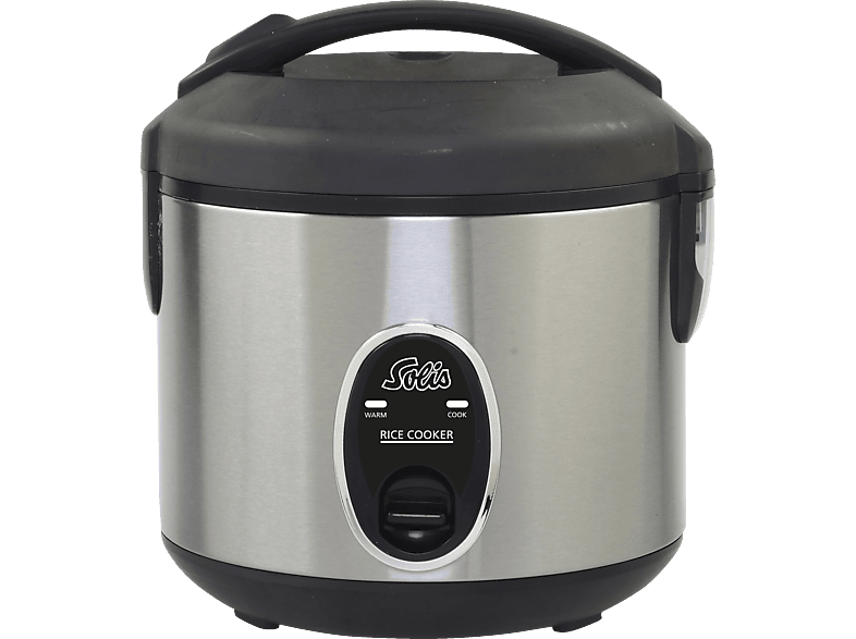 SOLIS 978.08 Rice Cooker Compact Reiskocher (350 Watt, Edelstahl/Schwarz) von SOLIS