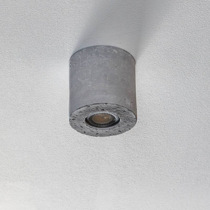 Deckenleuchte Ara als Zylinder aus Beton Ø 10cm von SOLLUX LIGHTING