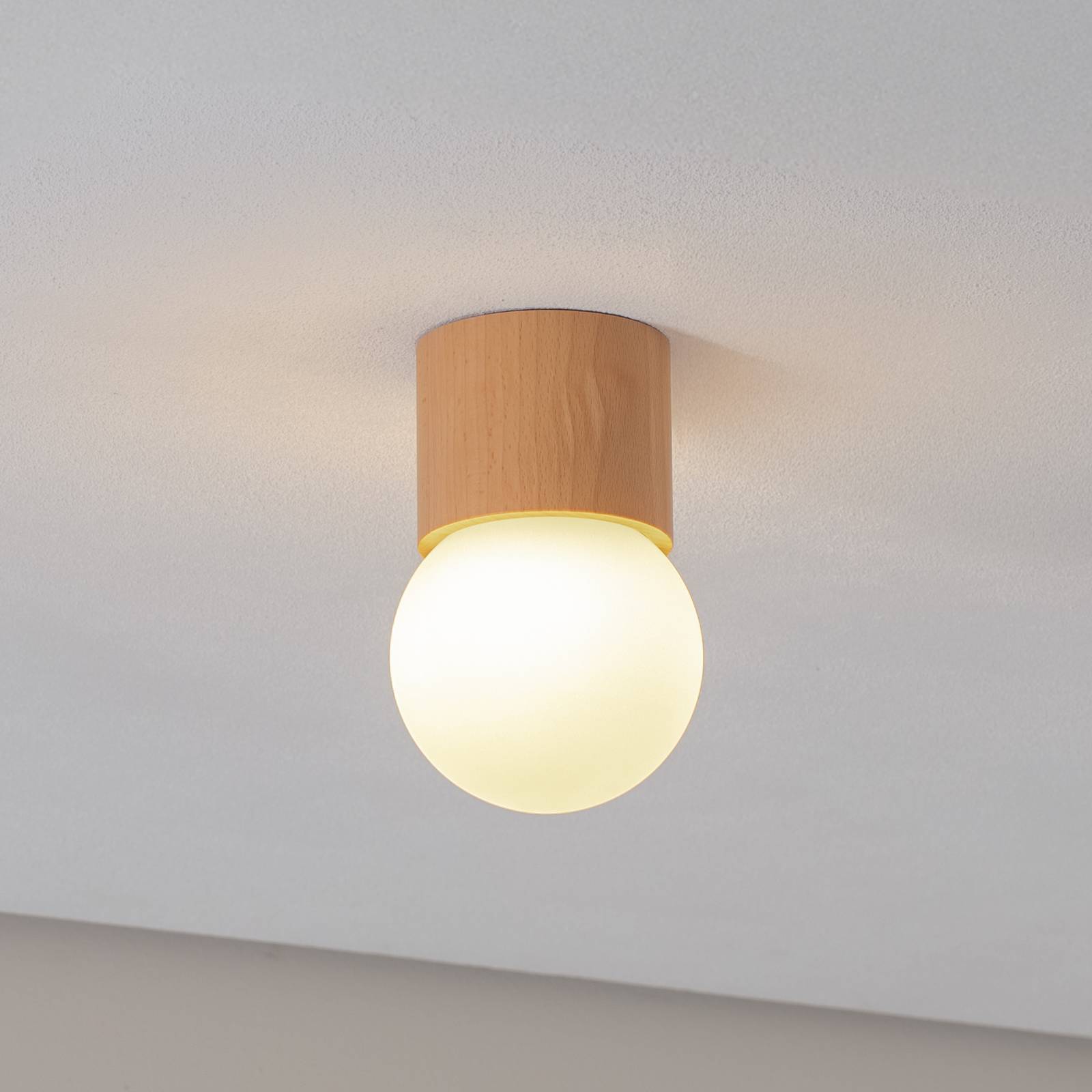 Deckenleuchte Boomo, Ø 12 cm, Holz Deckenleuchte Boomo, Ø 12 cm, Holz von SOLLUX LIGHTING