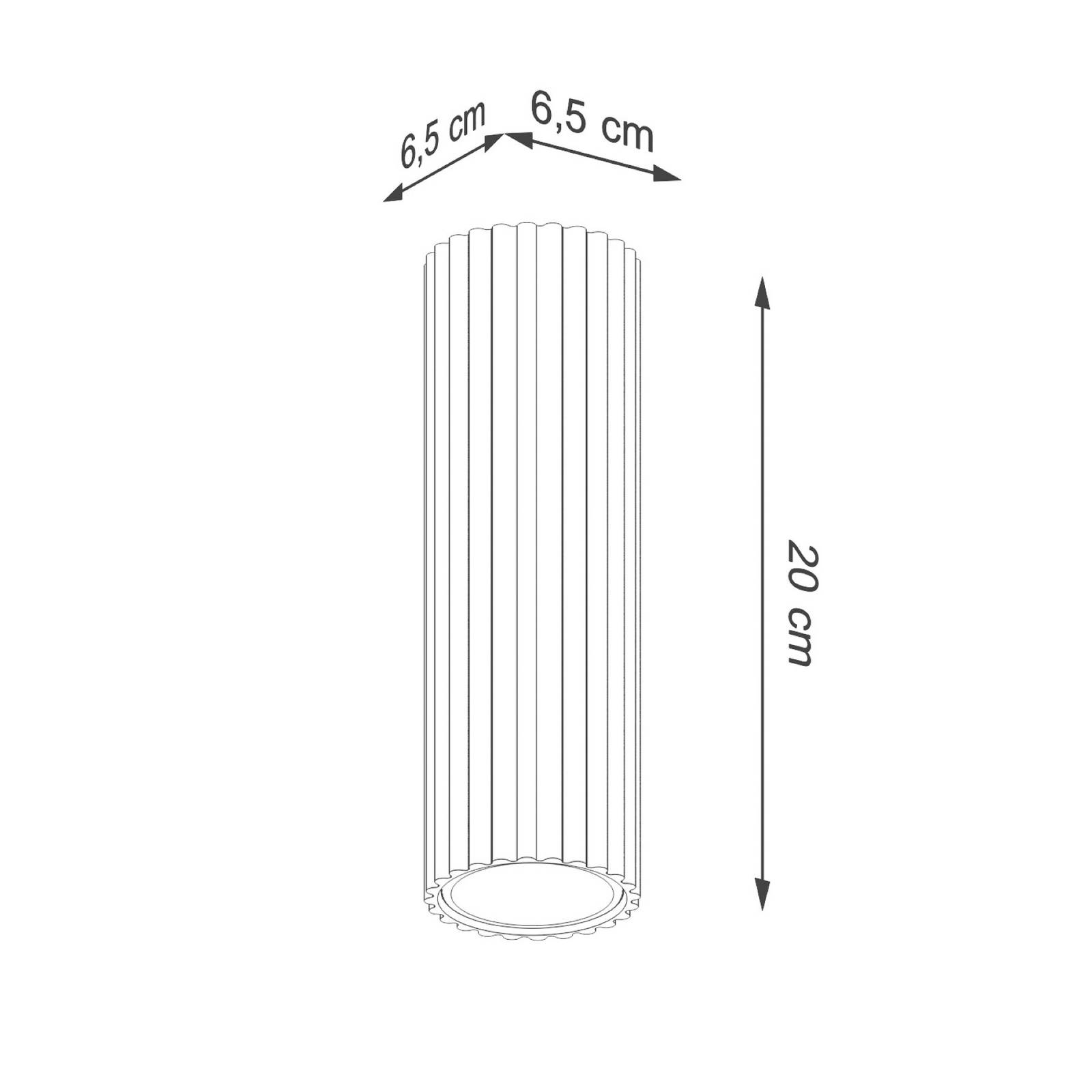 Deckenleuchte Karbon, beige, Höhe 20 cm, Aluminium Deckenleuchte Karbon, beige, Höhe 20 cm, Aluminium von SOLLUX LIGHTING