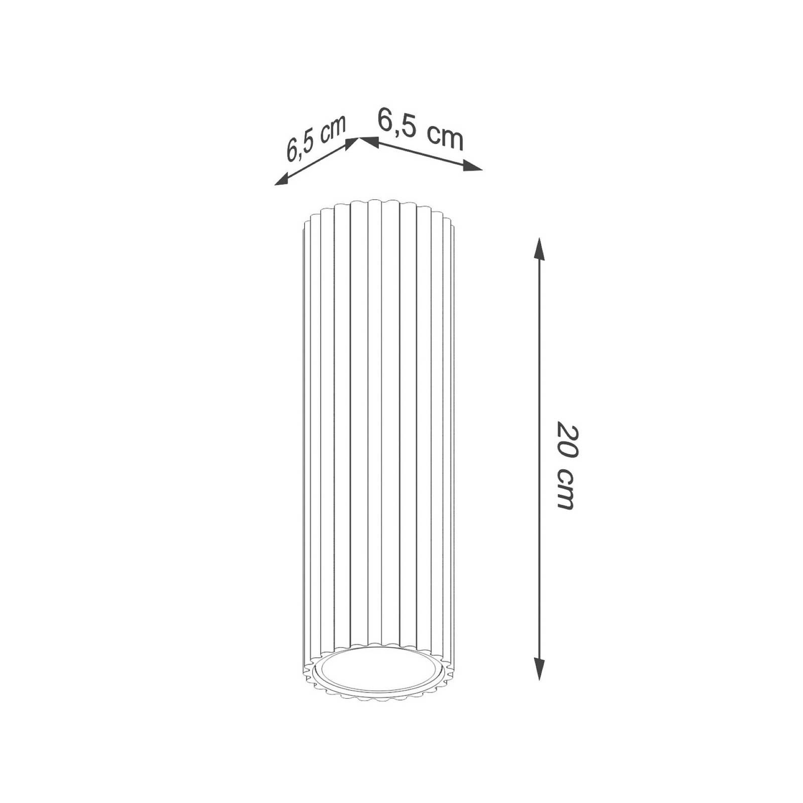 Deckenleuchte Karbon, goldfarben, Höhe 20 cm, Aluminium von SOLLUX LIGHTING