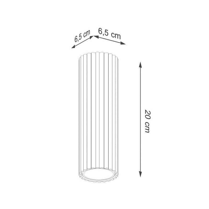 Deckenleuchte Karbon, goldfarben, Höhe 20 cm, Aluminium von SOLLUX LIGHTING