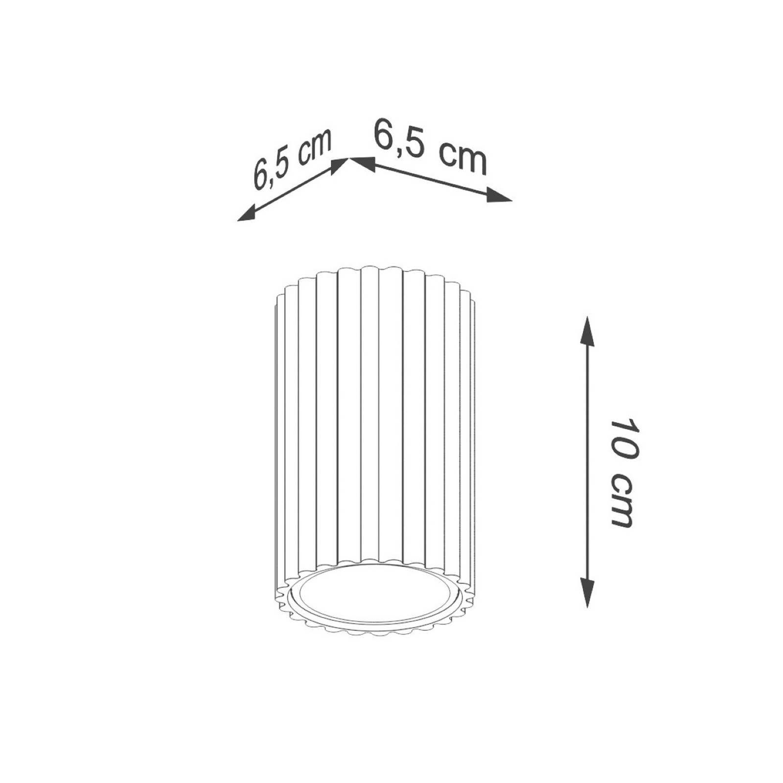 Deckenleuchte Karbon, weiß, Höhe 10 cm, Aluminium Deckenleuchte Karbon, weiß, Höhe 10 cm, Aluminium von SOLLUX LIGHTING